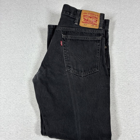 Levi's Other - Levis 517 Mens Bootcut Jeans Faded Black Denim Pants 33x29 *Hemmed* Starched